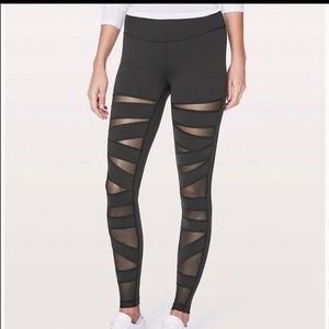 Lululemon Wunder Under cross Cross Mesh Legging